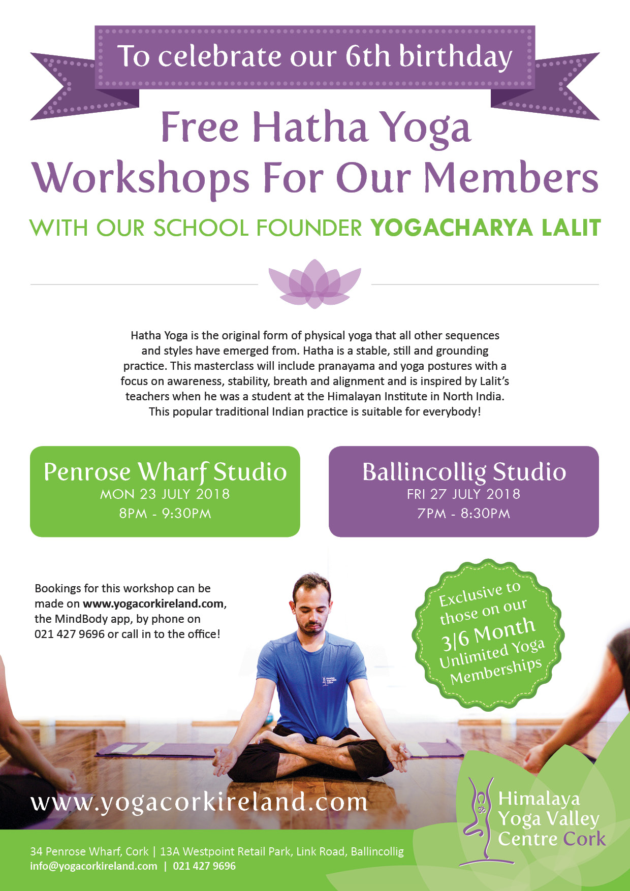 Free Hatha Yoga Workshops For Our Members - Himalaya Yoga Valley