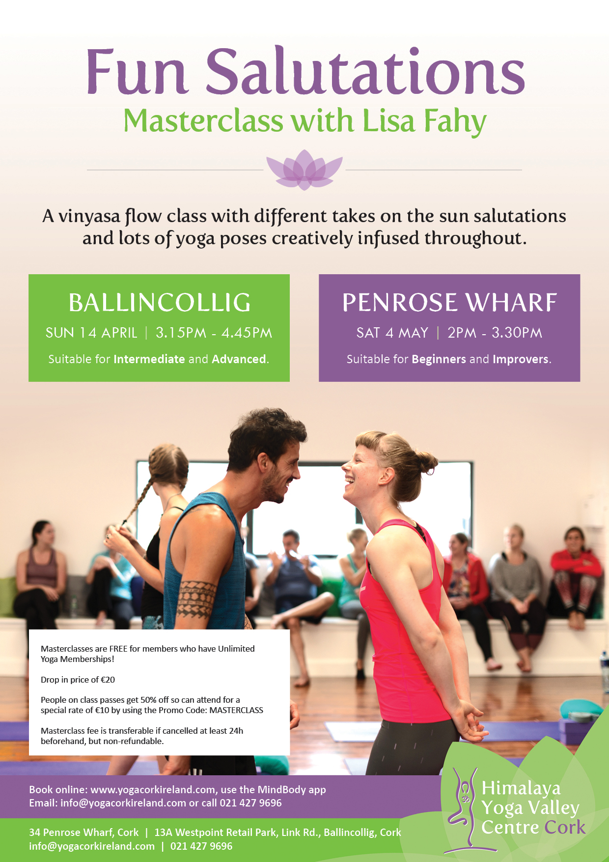 Fun Salutations Masterclass with Lisa Fahy! - Himalaya Yoga Valley Cork  Ballincollig Yoga,City Centre & Online Yoga Classes