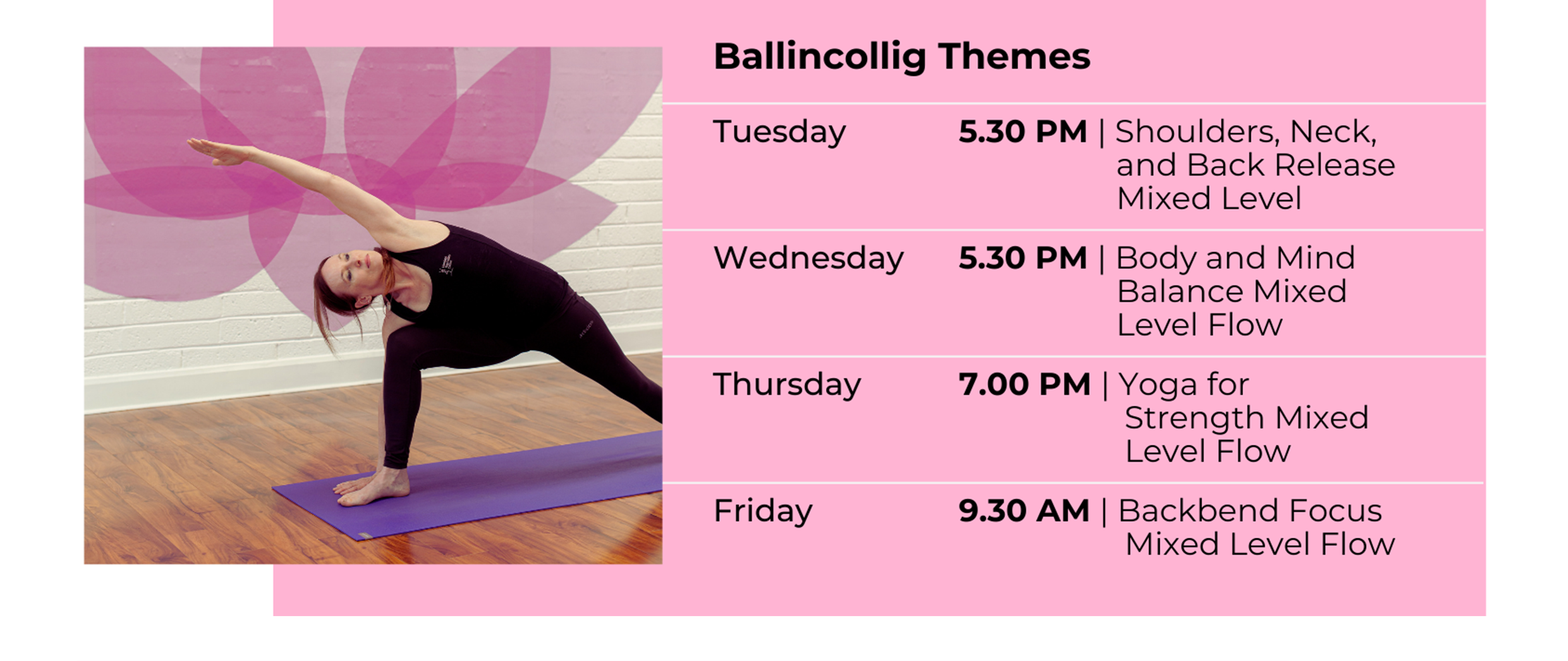 Yoga Themed Class at Ballincollig Yoga Studio in Cork