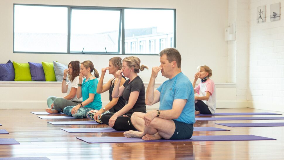 Practising alternate nostril breathing for stress relief and focus