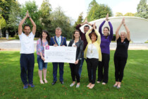 Cheque Handover from Yoga in the Park 2017 of €13,655 to the Cork Simon Community