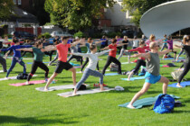 Stretching it out for Cork Simon Community at Yoga in the Park 2017